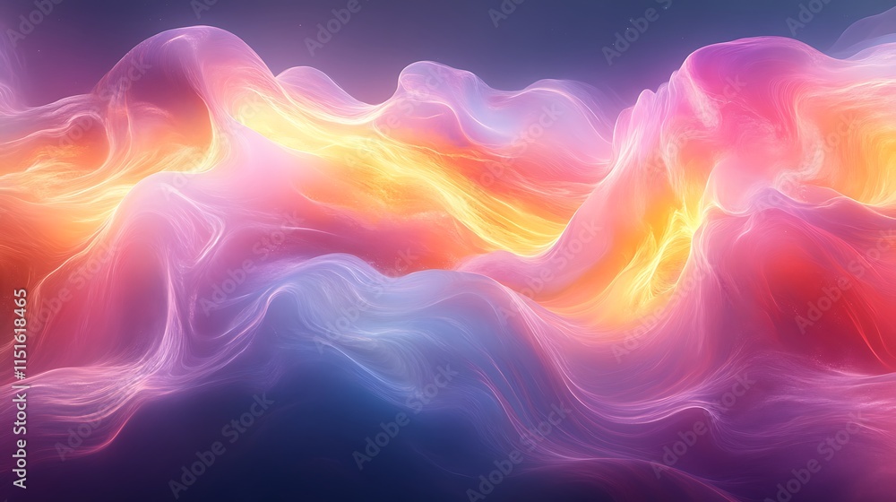 Obraz premium Abstract Colorful Waves Flowing Landscape