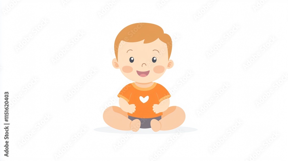 Cute Baby Boy Icon Vector Isolated on White Background for Design Projects Cute Baby Boy Icon Vector Isolated on White Background for Design Projects