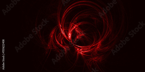 the black background with an abstract pattern resembles a spiral galaxy with twisting lights