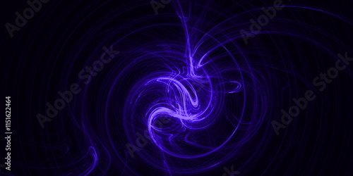 the black background with an abstract pattern resembles a spiral galaxy with twisting lights