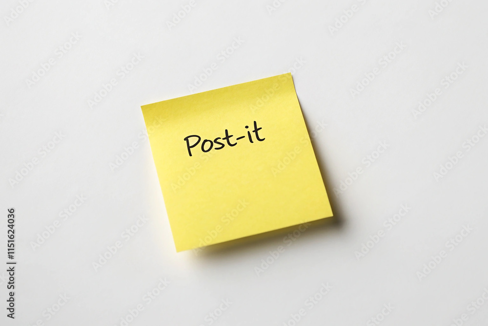 Photo of a Post-It a over white background Photo of a Post-It a over white background