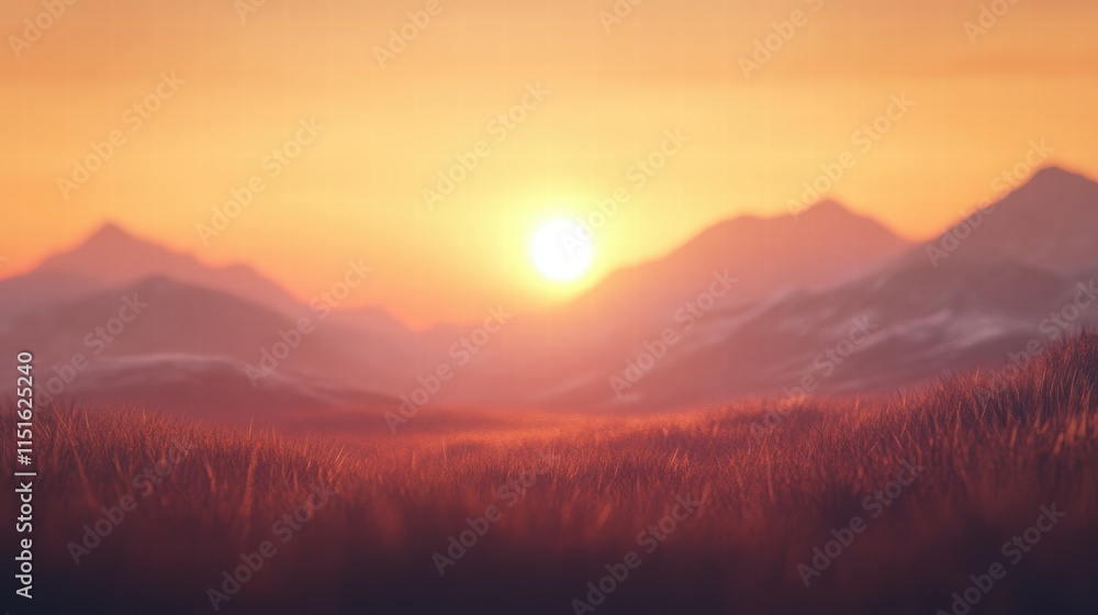Captivating sunrise over majestic mountains a serene nature landscape experience Captivating sunrise over majestic mountains a serene nature landscape experience