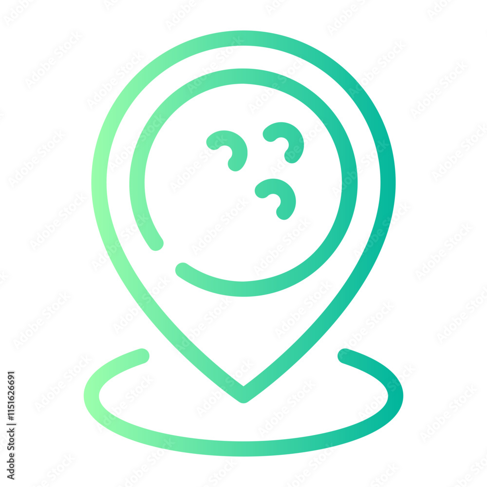 Fototapeta premium golf location gradient icon