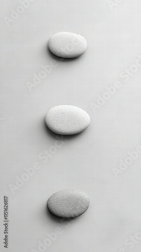 Creating a serene spa atmosphere with minimalist pebble patterns in light grey