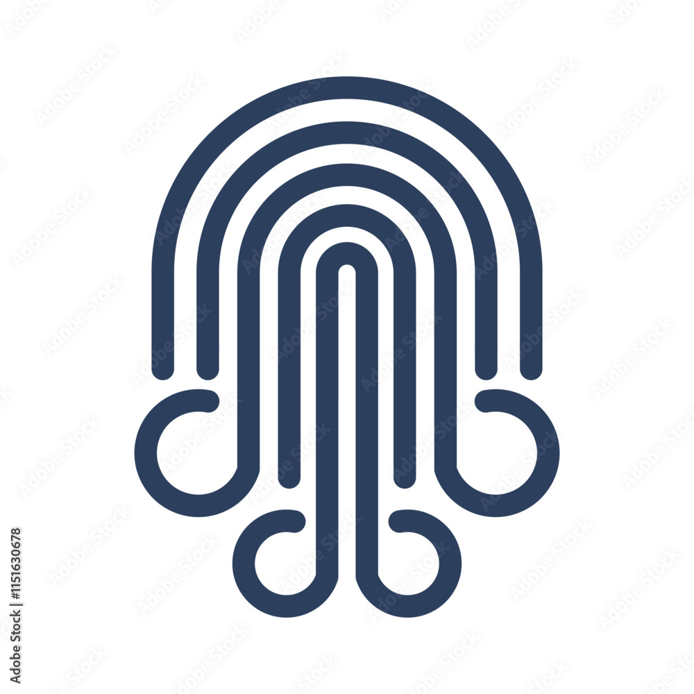 abstract octopus and fingerprint logo
abstract octopus and fingerprint logo
