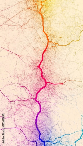 Colorful Transportation and Logistics Background with Maps and Routes in Bright Hues on White