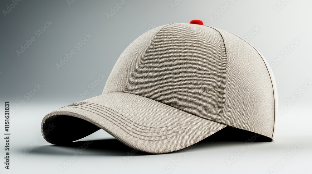 Detailed side view of a hyperrealistic cap showcasing intricate design features in high resolution quality Detailed side view of a hyperrealistic cap showcasing intricate design features in high resolution quality