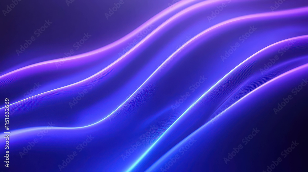 Abstract Futuristic Background with Waves of Light in Vibrant Blue and Purple Tones Abstract Futuristic Background with Waves of Light in Vibrant Blue and Purple Tones