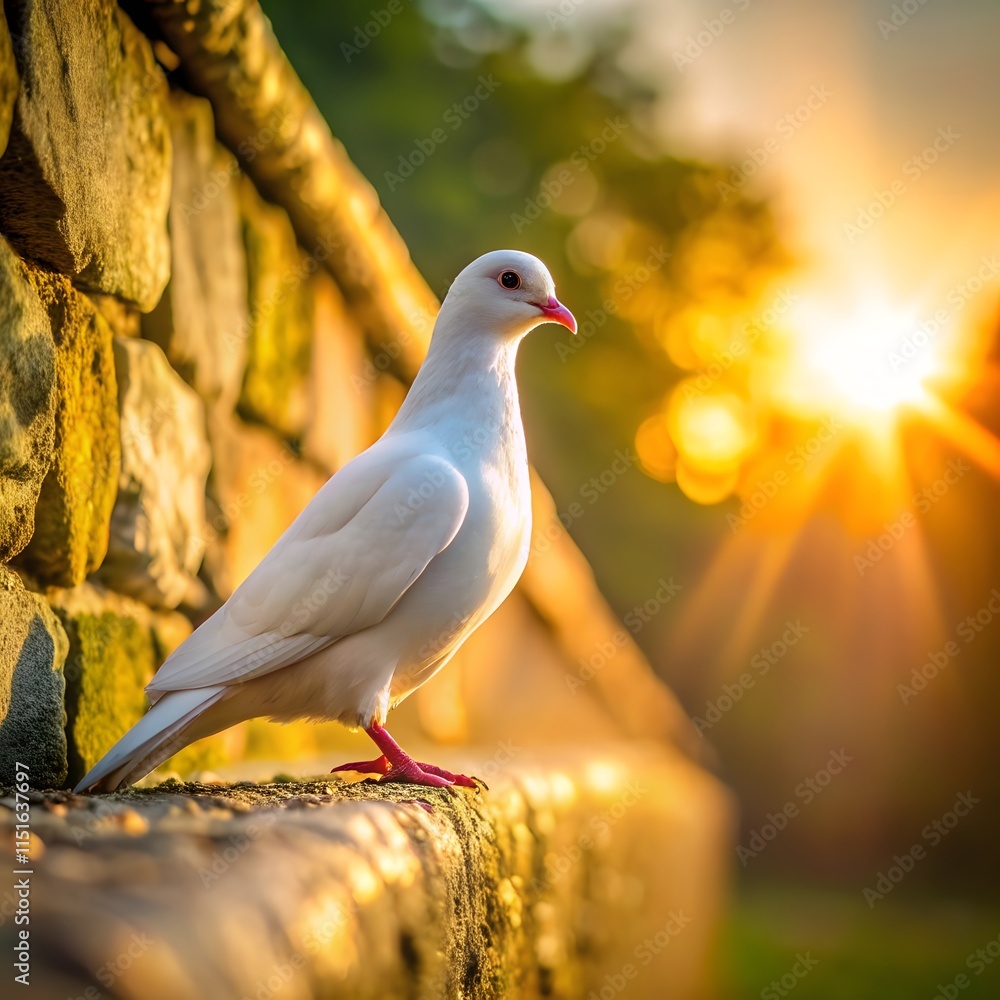 Obraz premium pigeon on the rock