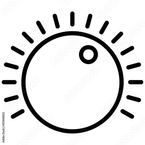 Volume Control  Outline Icon, Black And White Outline Icon Symbol