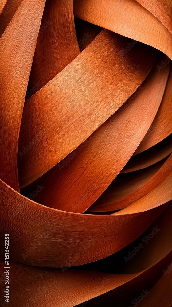 A close up of a spiral of brown paper A close up of a spiral of brown paper