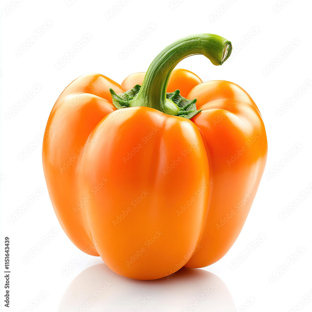 bell pepper, orange bell pepper, fresh pepper, vibrant bell pepper on white background bell pepper, orange bell pepper, fresh pepper, vibrant bell pepper on white background
