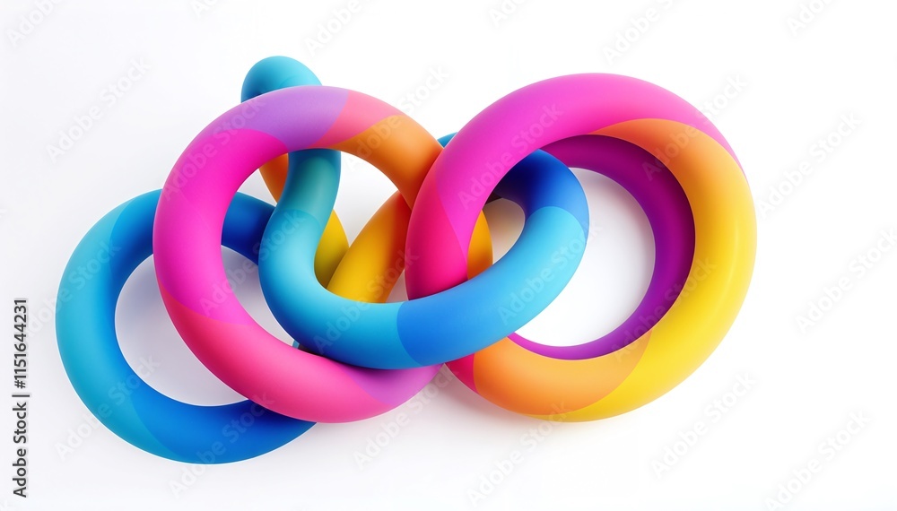 Intertwined Loops: Abstract 3D Design Intertwined Loops: Abstract 3D Design