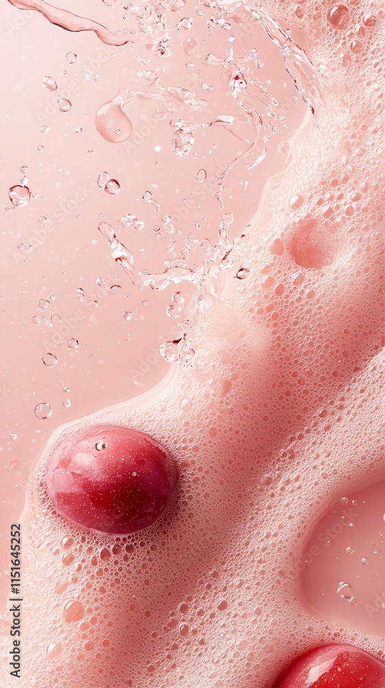 Fototapeta premium a close up of a person's face with water droplets on it