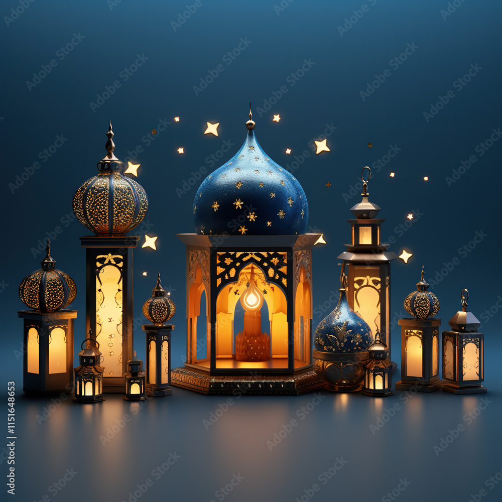 Obraz premium eid mubarak greeting card