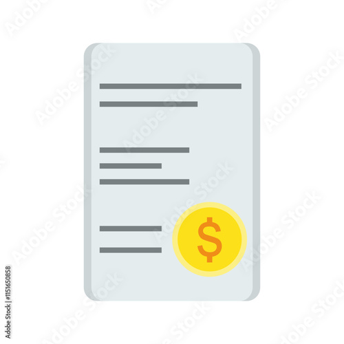 Invoices Vector Icon photo