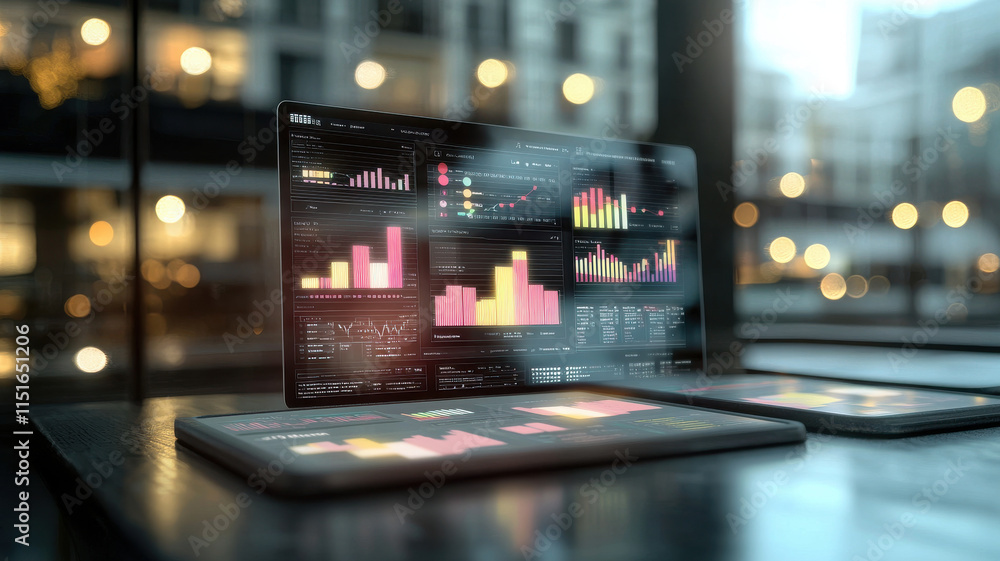 modern virtual collaboration hub with glowing data visualizations modern virtual collaboration hub with glowing data visualizations