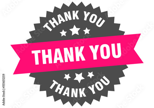 THANK YOU label, sign, sticker