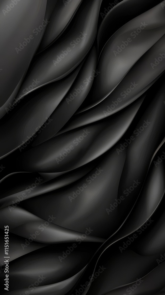 Fototapeta premium A black abstract background with wavy lines