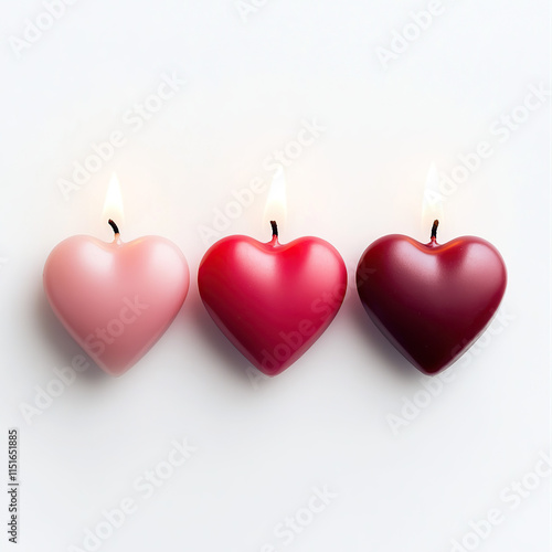 valentine, heart candle, valentines, valentine heart on white background photo