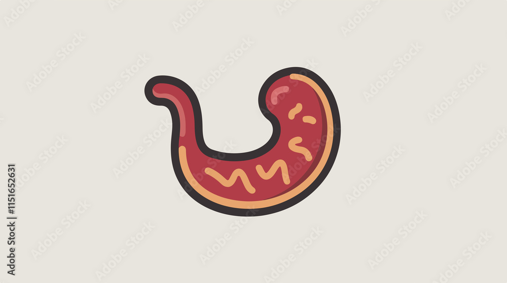 Fototapeta premium Stomach Acid Flat Vector Illustration for Medical Infographics and Health Blogs