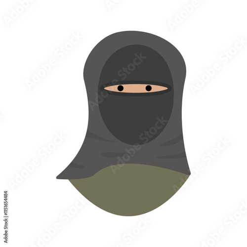 Woman with Niqab Vector Icon