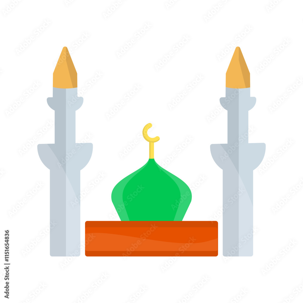 Obraz premium Mosque Vector Icon