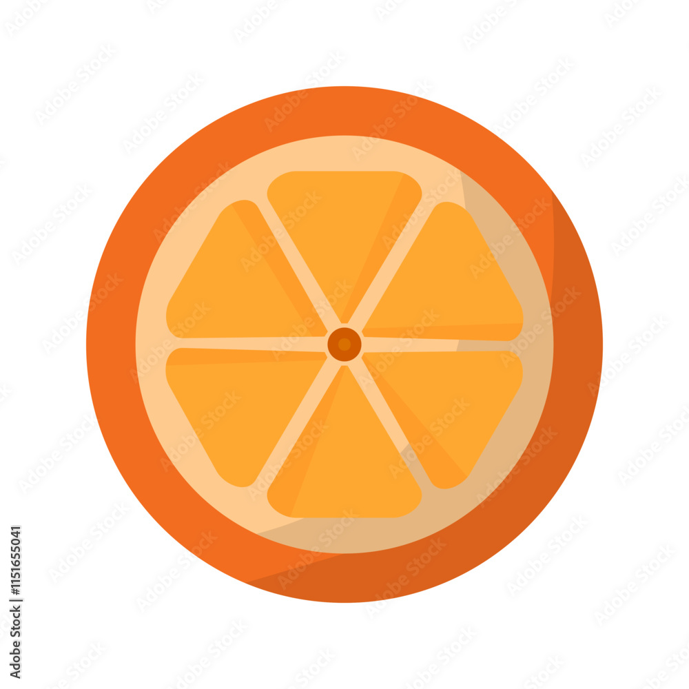 Obraz premium Orange slice Vector Icon