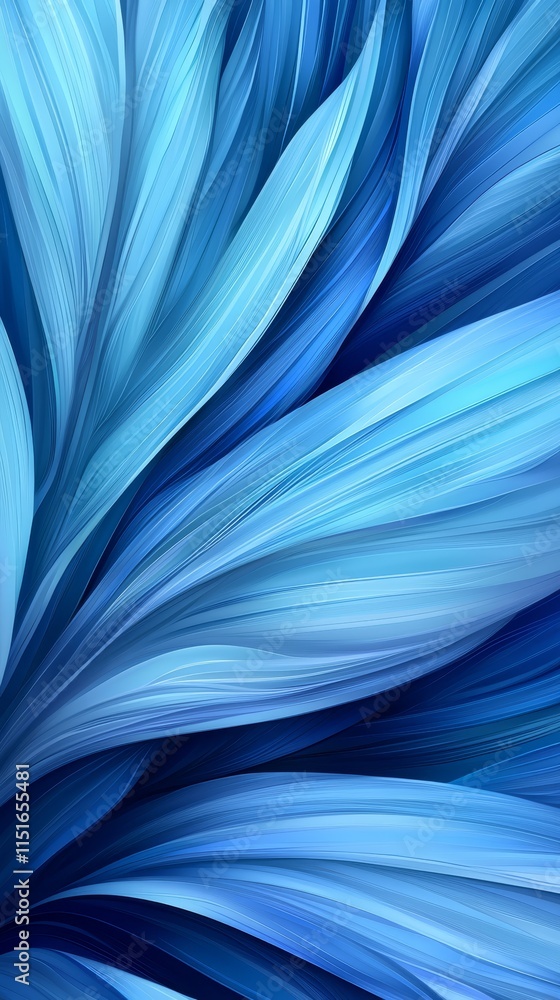 Fototapeta premium A blue abstract background with wavy lines