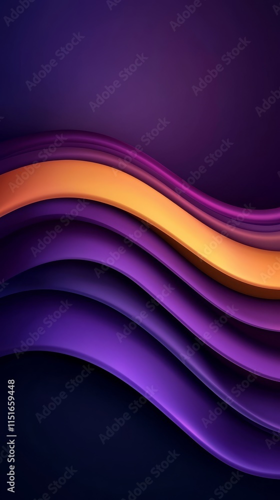 Obraz premium A purple and orange abstract background with wavy lines