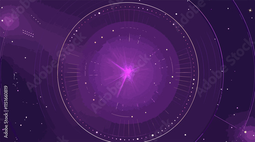 Vibrant Sunburst Purple Background Vector Illustration