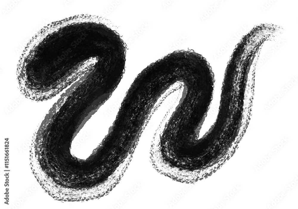 Obraz premium にじみがかっこいいヘビ