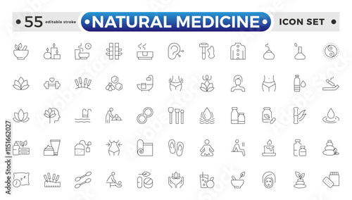 Natural medicine outline icon related to food oil, olive, rapeseed, canola, sunflower, palm, ghee, peanut, coconut, sesame, cook, oil, bottle, corn, Medicine, medication. Editable stroke outline icon.