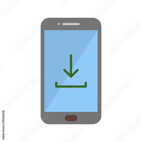 Download To Phone Vector Icon