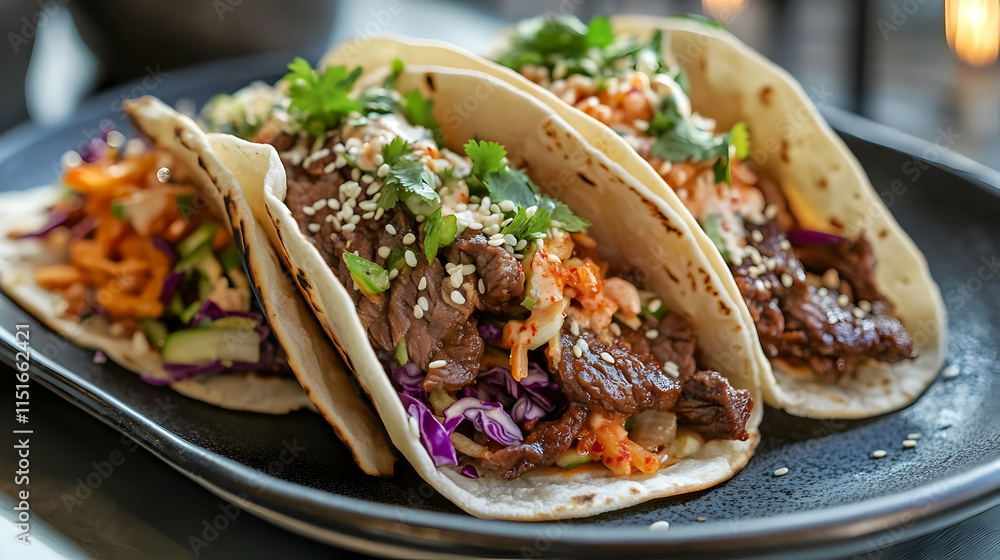 Korean BBQ Beef Tacos with Kimchi Slaw Korean BBQ Beef Tacos with Kimchi Slaw