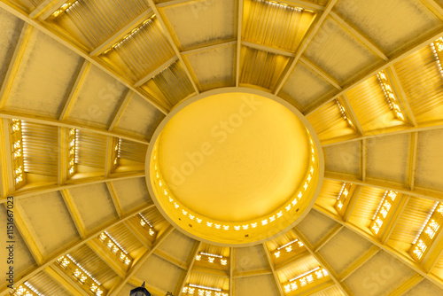 inside the dome of The Central Market an art deco landmark in Phnom Penh, the capital of Cambodia