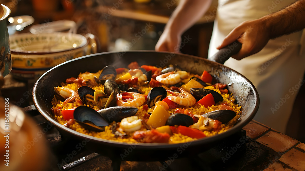Aromatic Seafood Paella: A Spanish Culinary Delight Aromatic Seafood Paella: A Spanish Culinary Delight