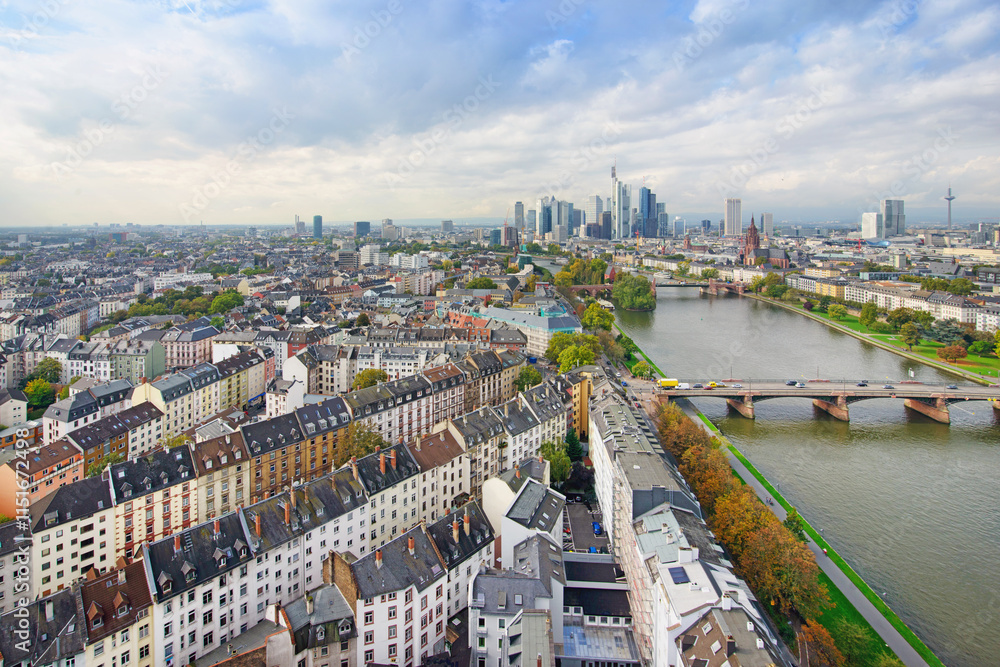 Obraz premium Frankfurt am Main, big skyline