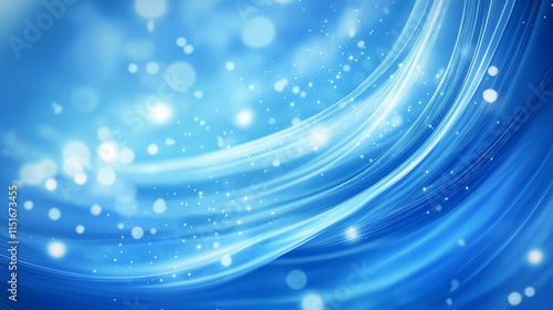 Bright Abstract Digital Art with Flowing Waves