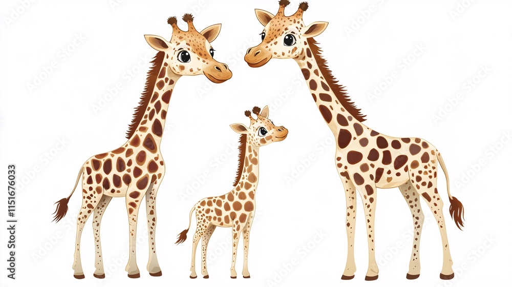 Naklejka premium giraffe isolated on white