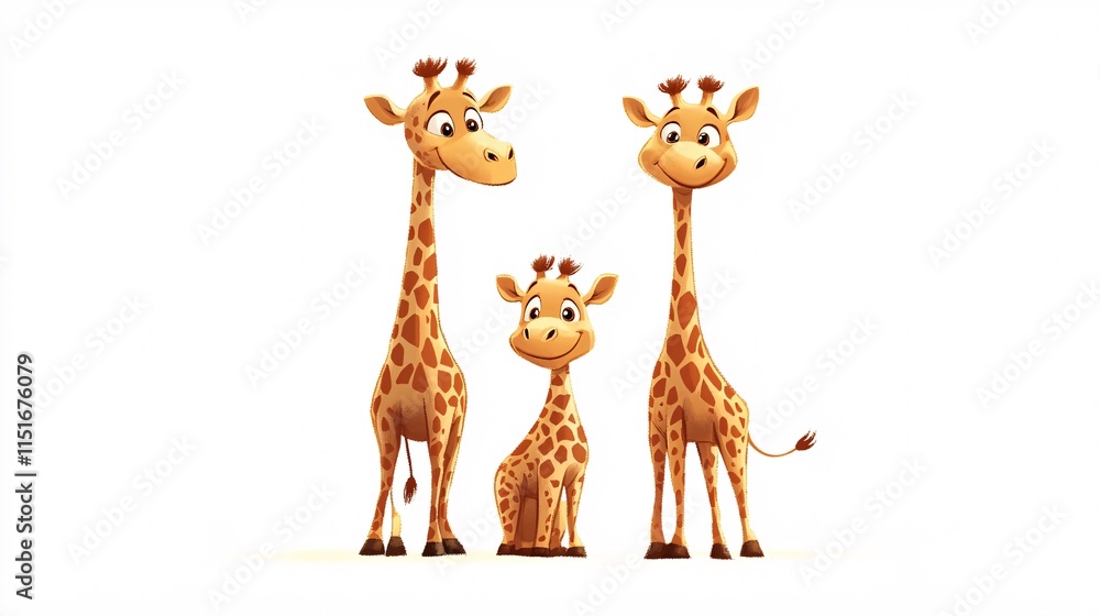 Obraz premium giraffe isolated on white