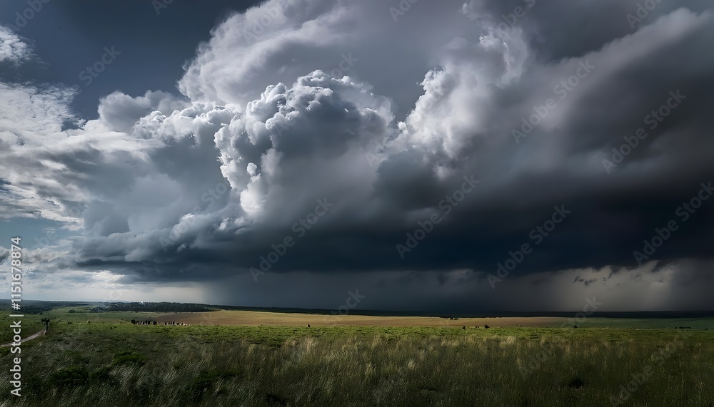 Nubes de tormenta acercándose al horizonte Nubes de tormenta acercándose al horizonte