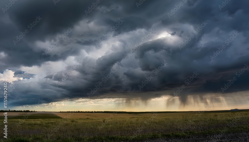 Nubes de tormenta acercándose al horizonte Nubes de tormenta acercándose al horizonte