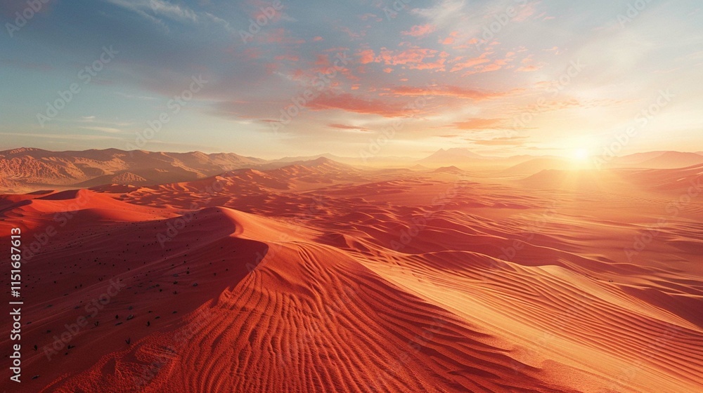 Fototapeta premium sunset over the desert