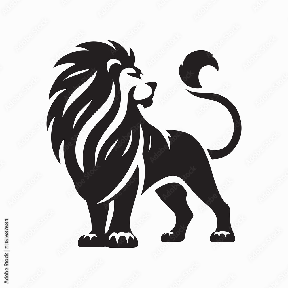 custom made wallpaper toronto digitalblack Lion vector, Lion logo vector icon, Lion illustration design, Lion silhouette vector black and white