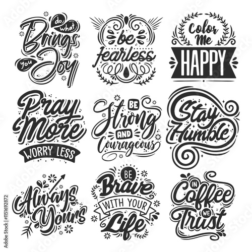 Inspiring Hand-Drawn Motivational Quotes Lettering Collection