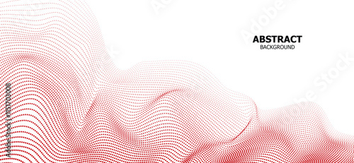 wave dots halftone lines dynamic smooth flowing gradient black white isolated on transparent background concept of technology, digital, communication, science, music vector illustration