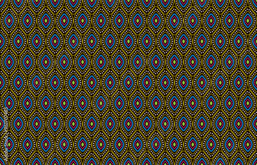 Gypsy pattern tribal ethnic motifs geometric vector background. Doodle gypsy geometric shapes sprites tribal motifs clothing fabric textile print traditional design with triangles