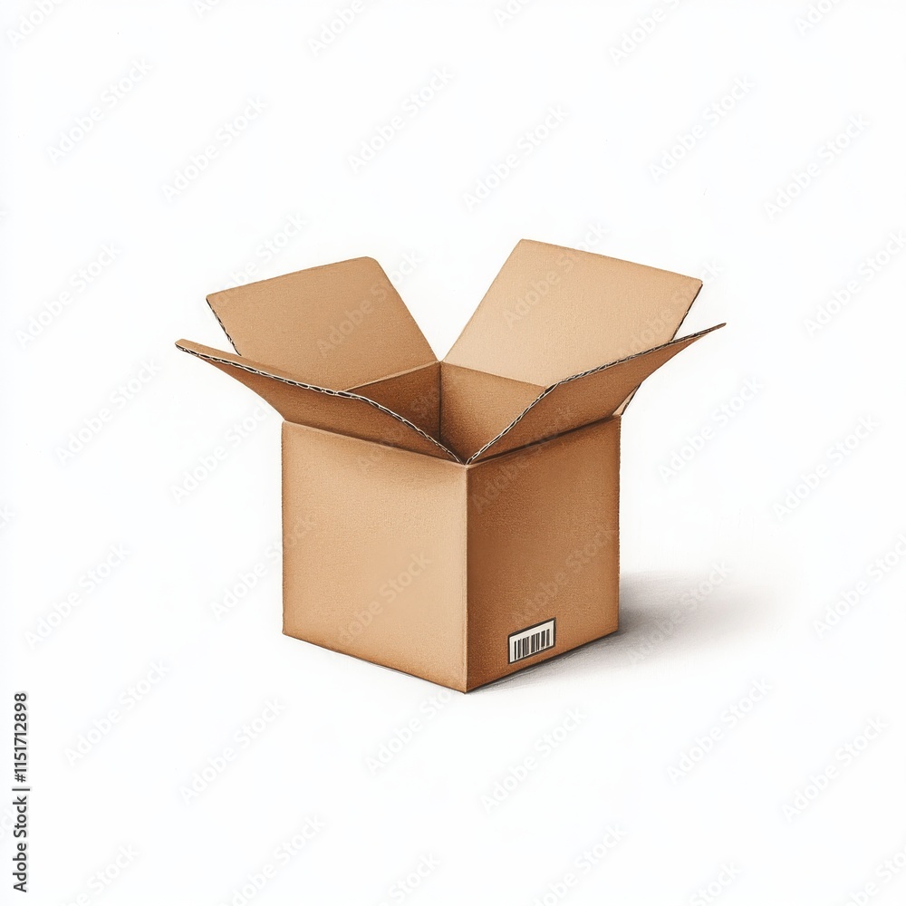 Warehouse stuff. Open cardboard box ready for packing or shipping items. Warehouse stuff. Open cardboard box ready for packing or shipping items.