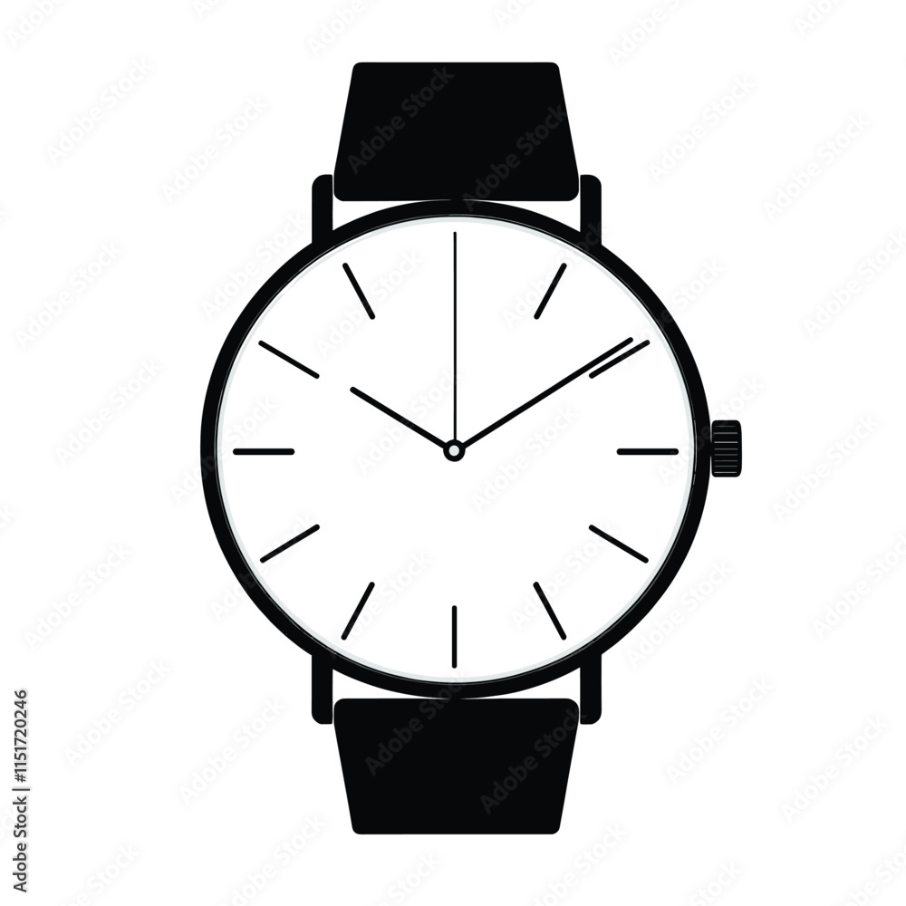 Clock icon in flat style, Business watch. Vector design element
Clock icon in flat style, Business watch. Vector design element